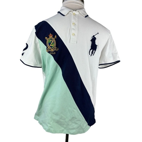 Polo Ralph Lauren Big Pony Custom Slim Fit Short Sleeve Polo Shirt Emblem Crest - Picture 3 of 13